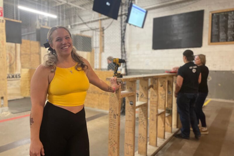 Tiny Axe Thrower Interview: Ericka “Bows” Gannon.