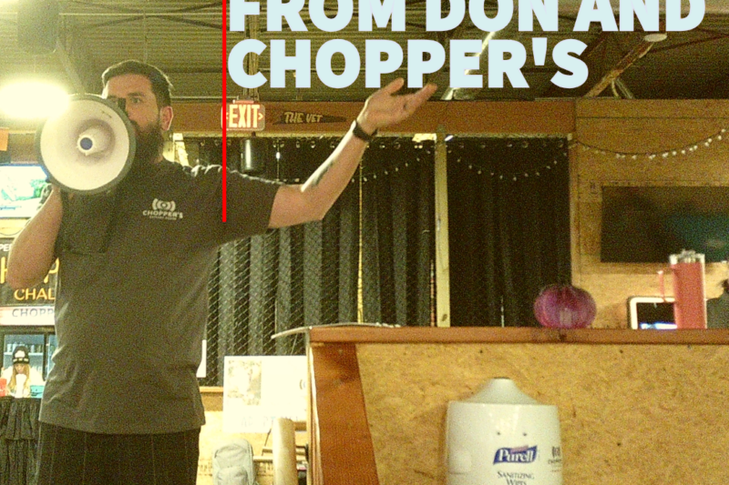 An announcement from Don and Chopper’s Hatchet House