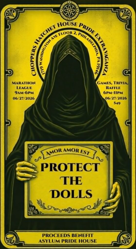 Protect The Dolls Axe Throwing Tourney Flyer